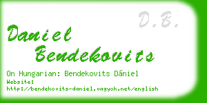 daniel bendekovits business card